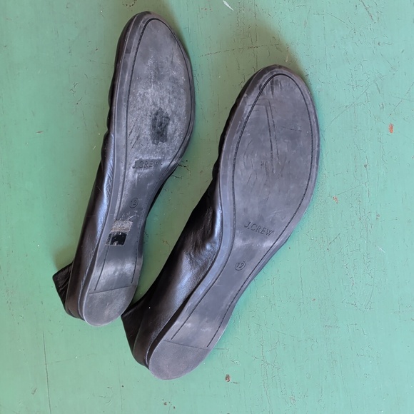 J. Crew Black Leather Ballet Flats 12 - Picture 4 of 7